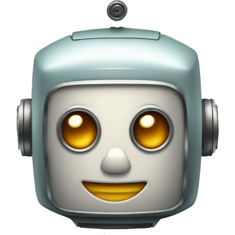 retro robot smiling emoji