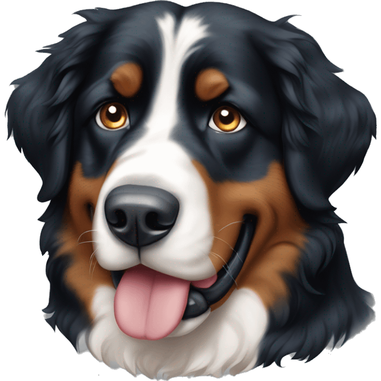 Blue eyed Bernese mountain dog  emoji