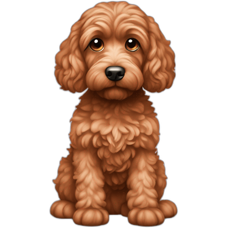 Reddish light brown cockapoo sat down emoji