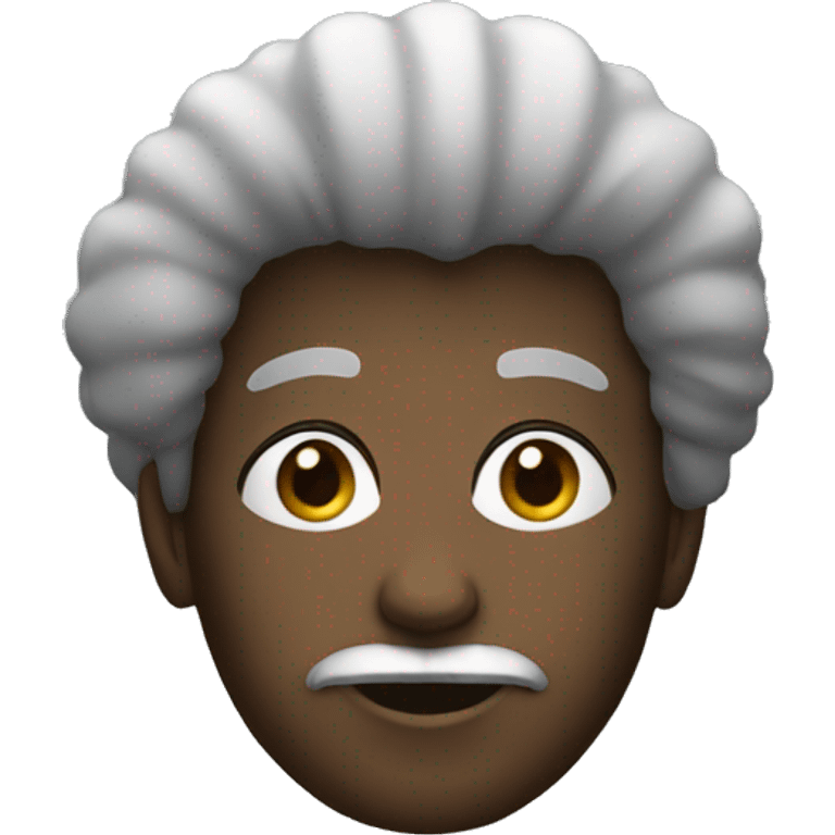 Une noir avec un afro emoji