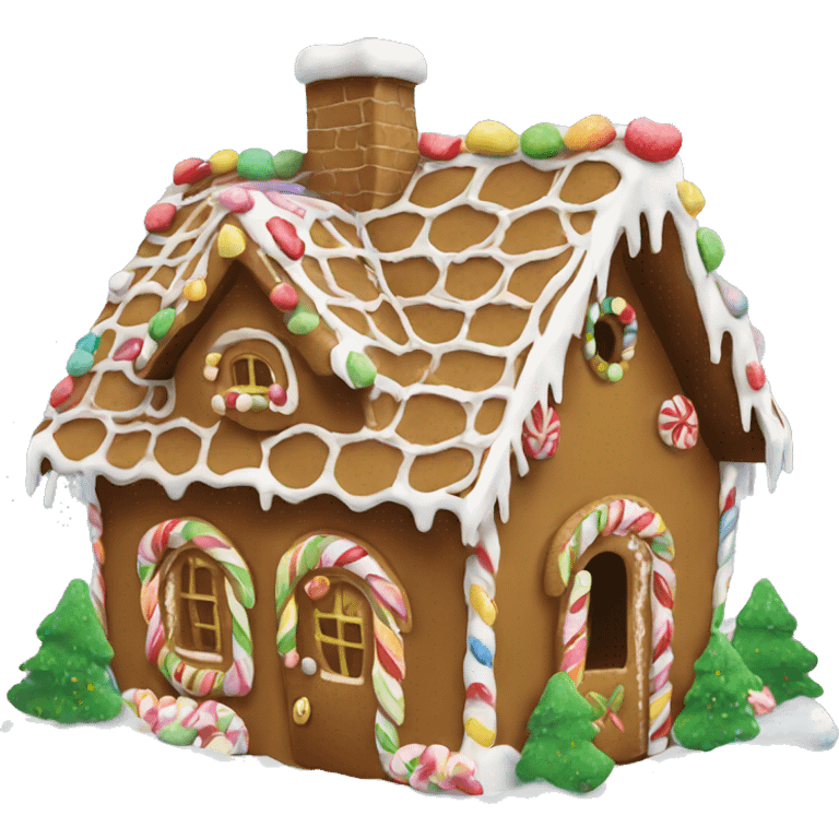 gingerbread house emoji