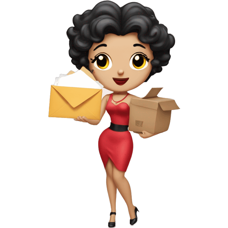 Betty boop with mail emoji