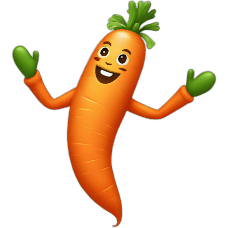 Dancing carrot Santa emoji