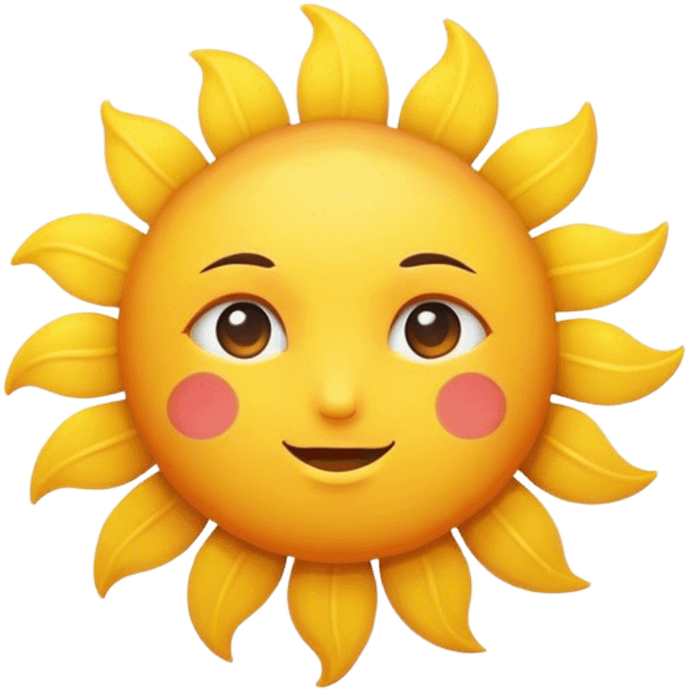 shy sun emoji