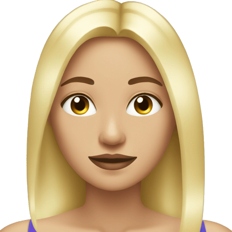 beauty woman looking in the mirror with blonde hair   emoji