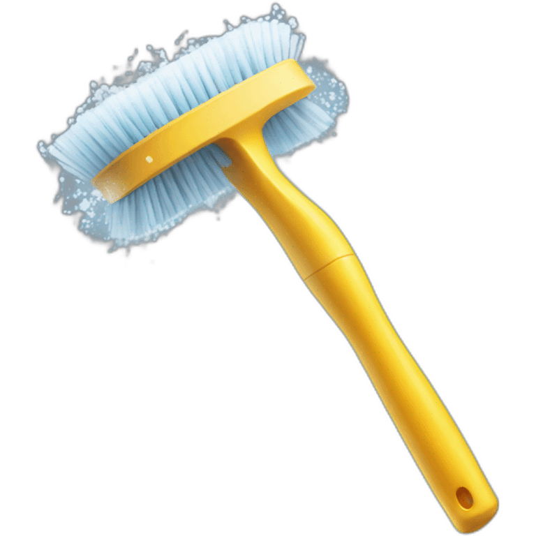 snow cleaning brush emoji