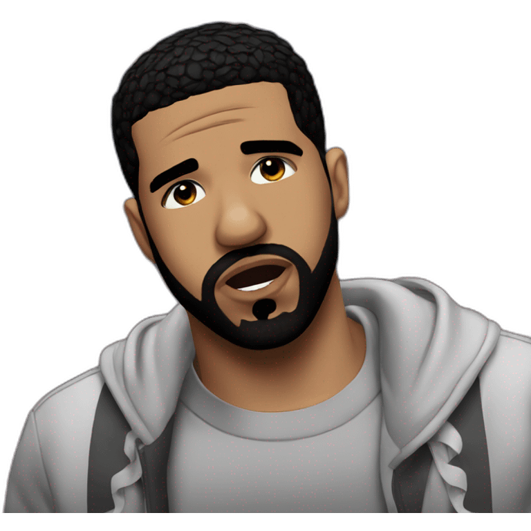 Drake crying in a club emoji