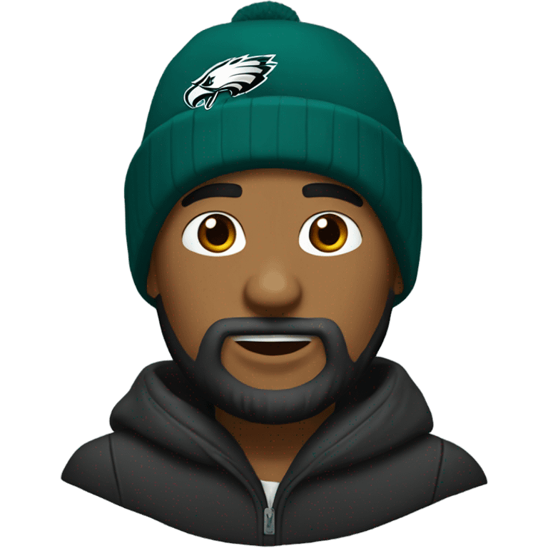 male with eagles beanie and beard emoji