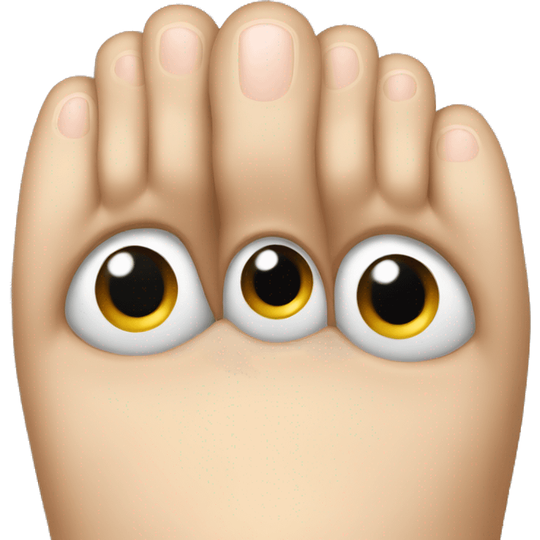 foot with eyes emoji