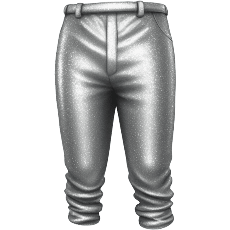 Sparkly silver party pants emoji