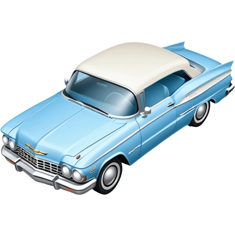 Baby blue Impala Chevy car emoji