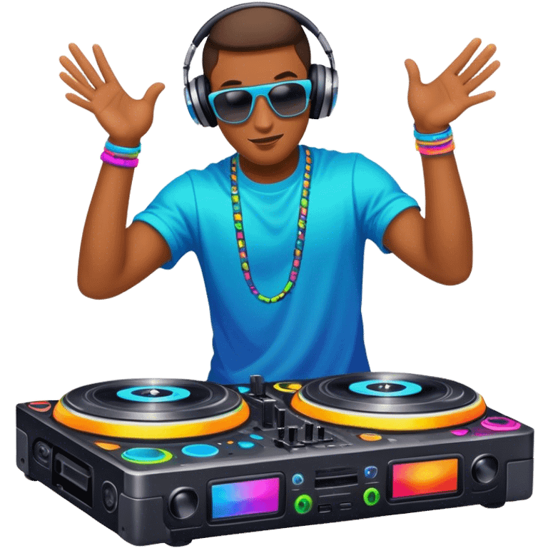 dj with turn tables  emoji