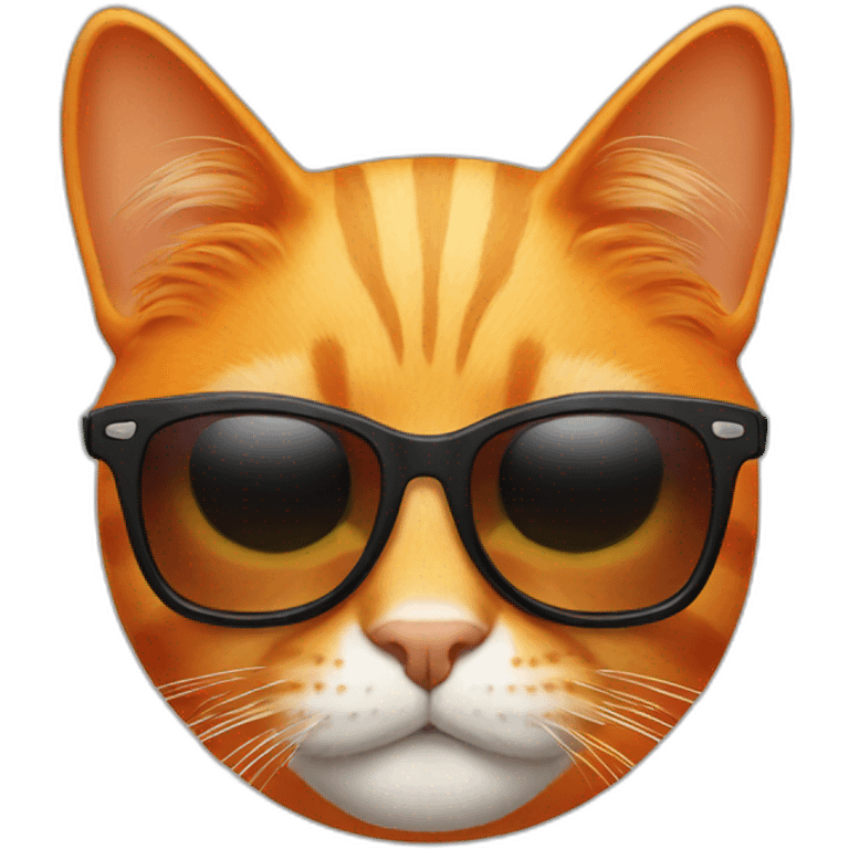 orange cat with sunglasses emoji