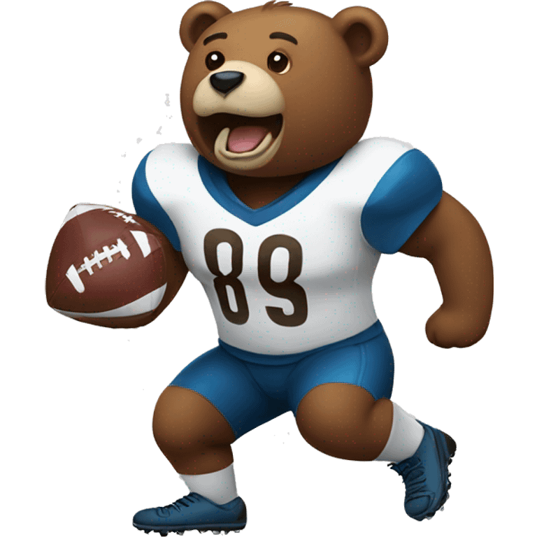 bear playing football emoji