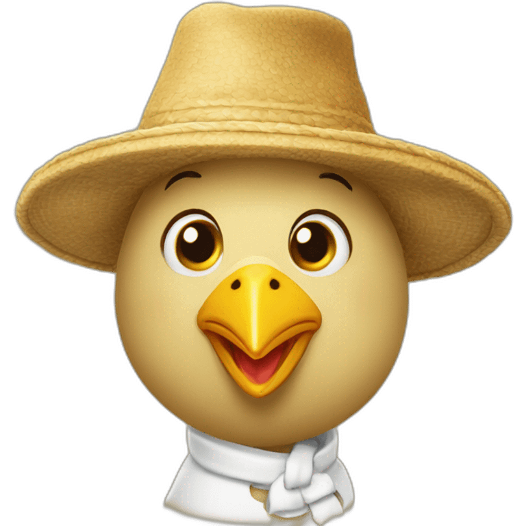 GALLINA " TURULECA " con gorro de cocinera emoji