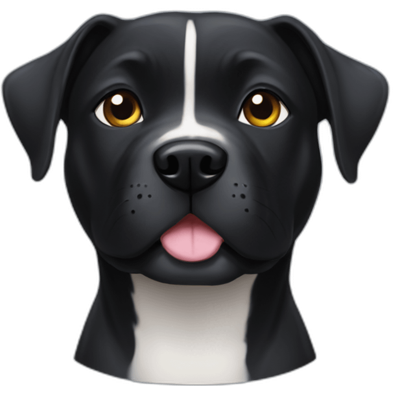 black staffie dog emoji