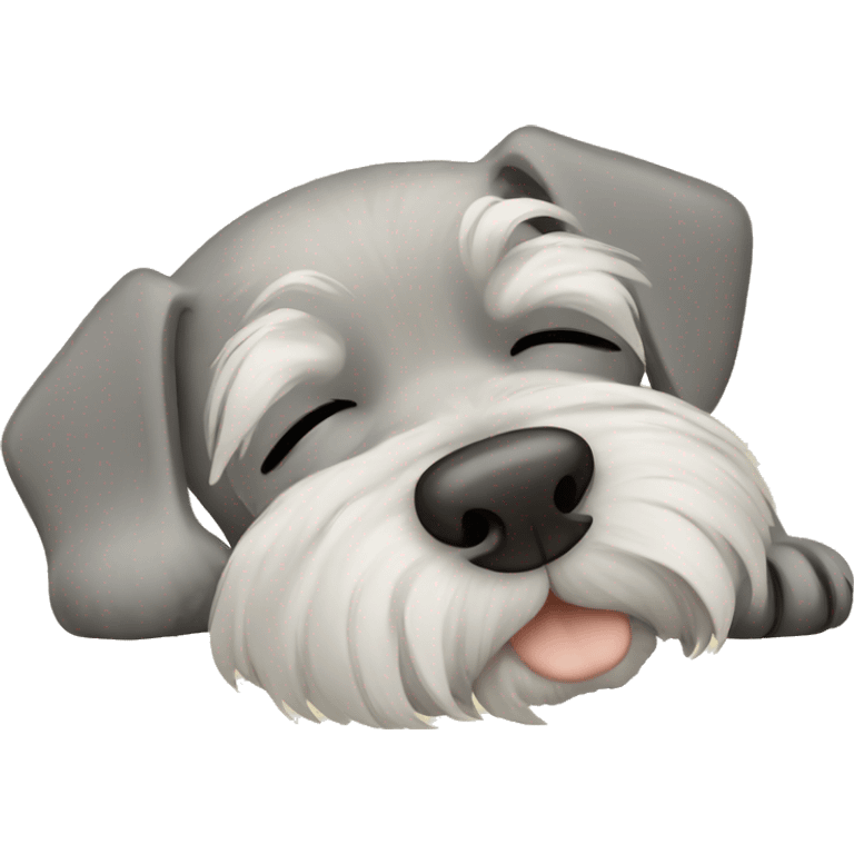 Blonde Schnauzer sleeping emoji