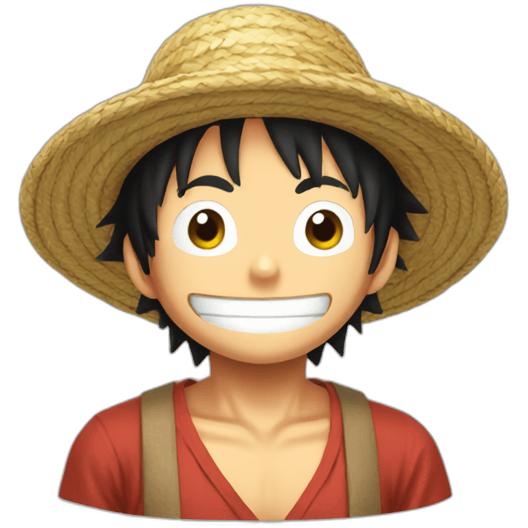 Luffy with Straw hat emoji