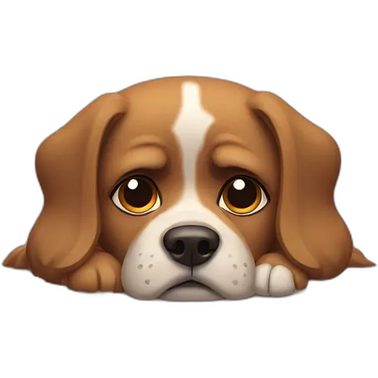 sad dog emoji