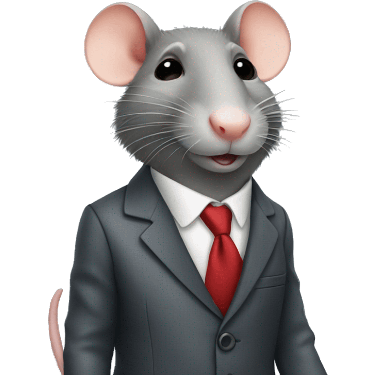 Rat wearing a suit emoji