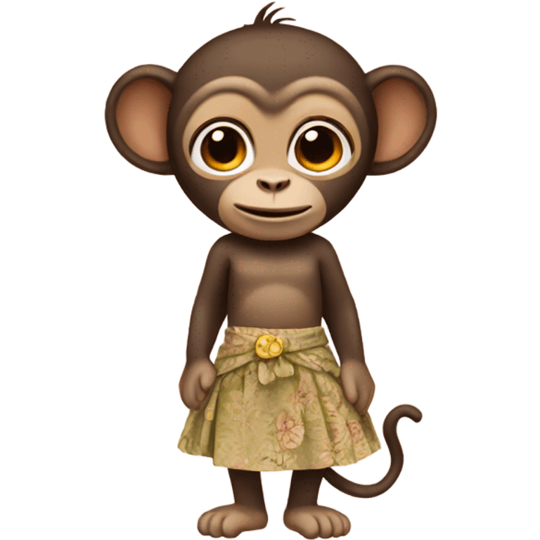 Monkey with a skirt  emoji