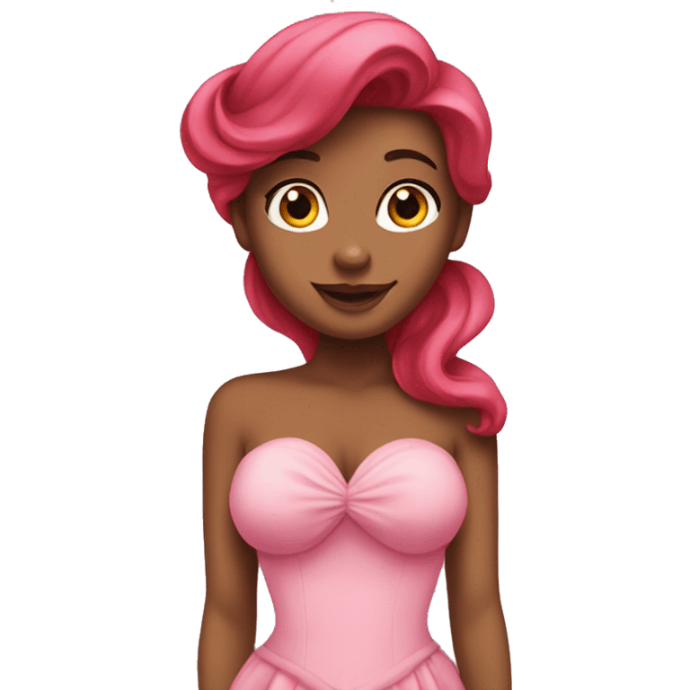 ariel in a pink dress  emoji