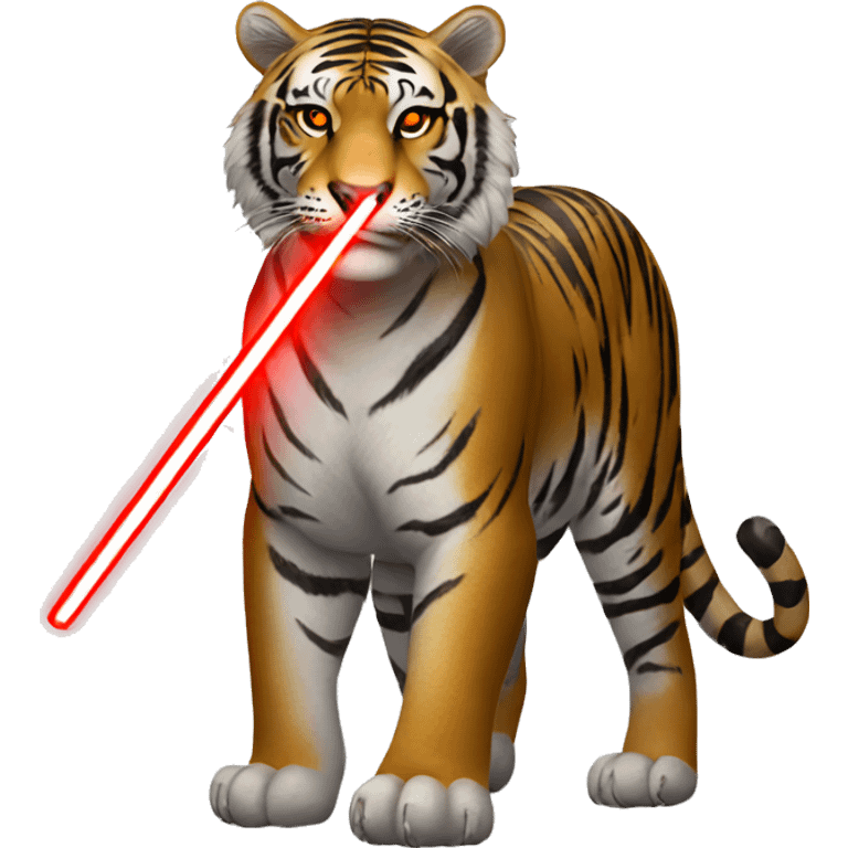 discord tiger with red lightsaber emoji