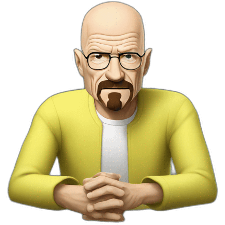 Walter White watching Netflix on television emoji