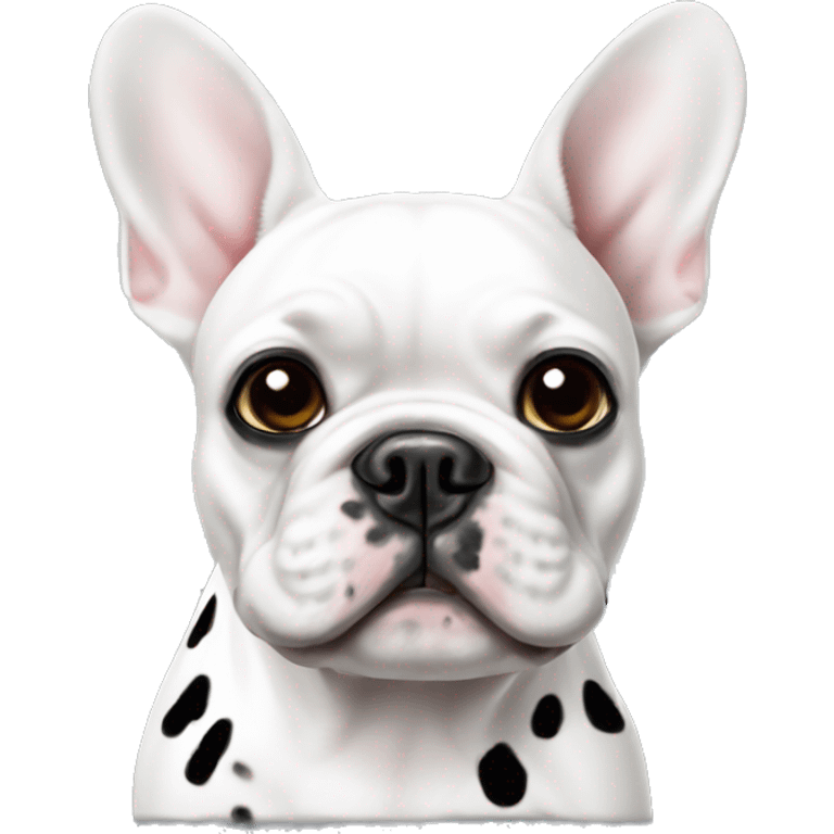 White French bulldog with black spots emoji