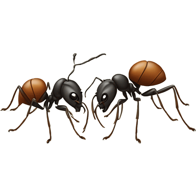 two ants fighting emoji