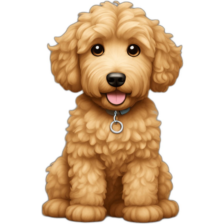 Goldendoodle wavy hair teddy bear cut emoji