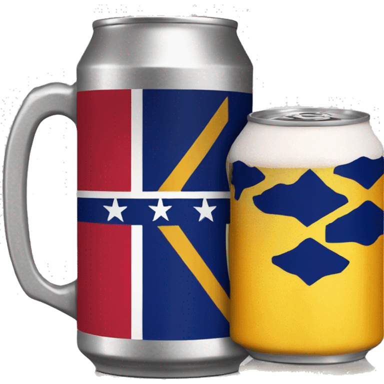 Missouri flag and beer can emoji