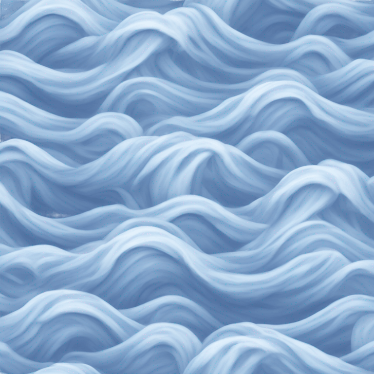 Periwinkle color realistic sea ​​waves emoji