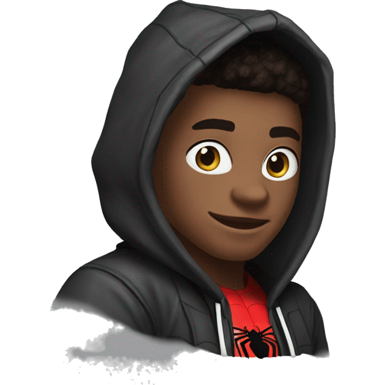 spiderman-miles-morales with hoodie emoji