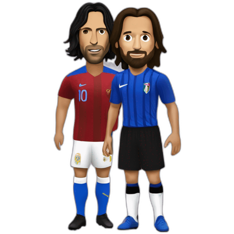 ronaldino with pirlo  emoji