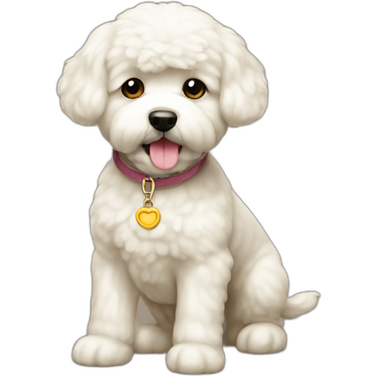 Bichon dog beige emoji