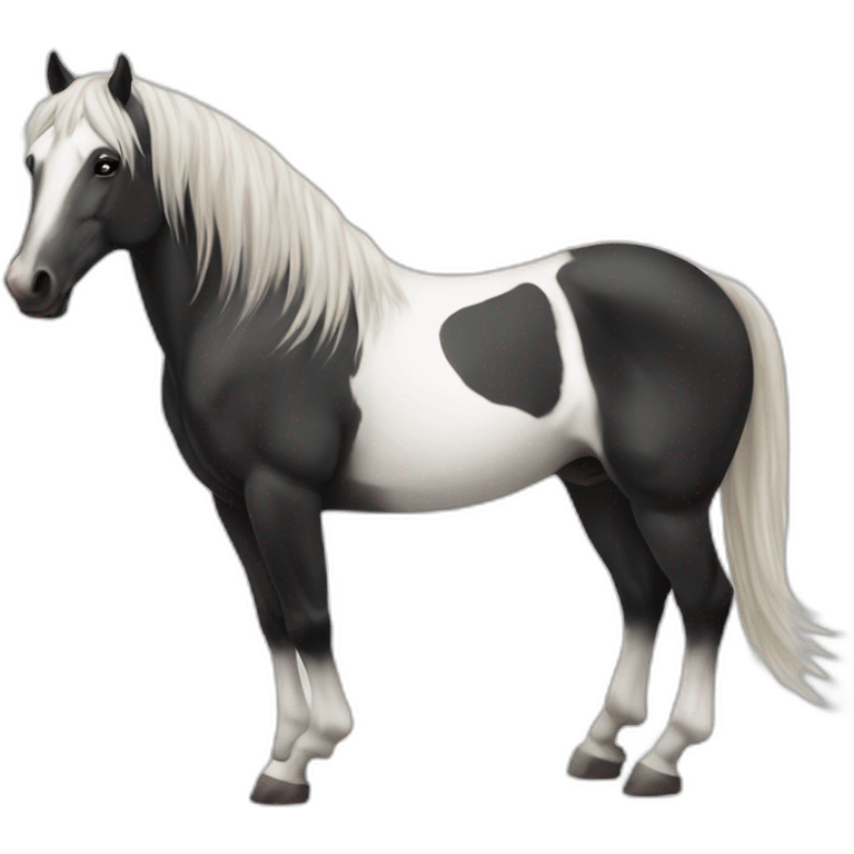 horse white and tattoo emoji