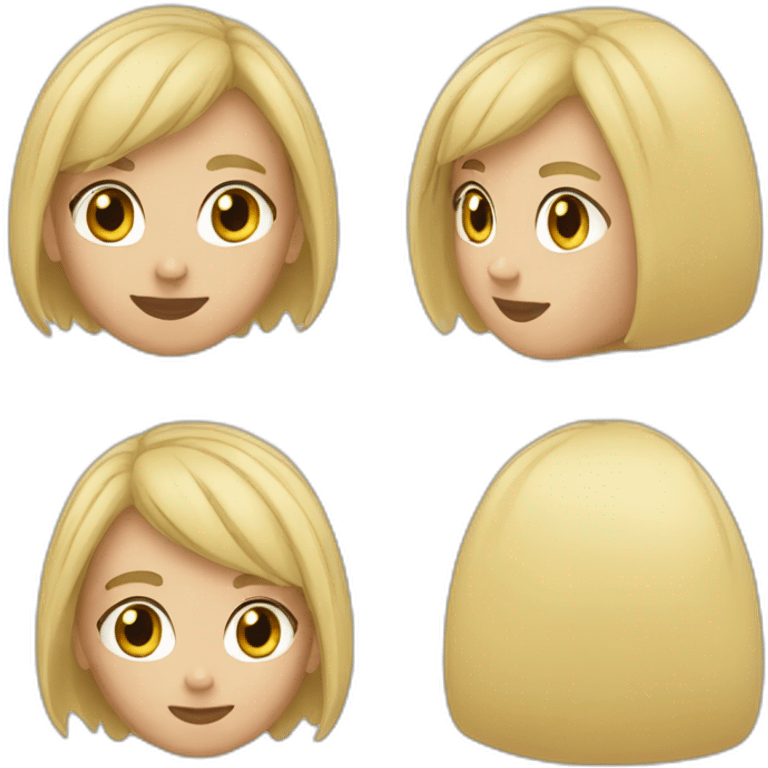 Blond short hear  with JordanBlackCAP emoji