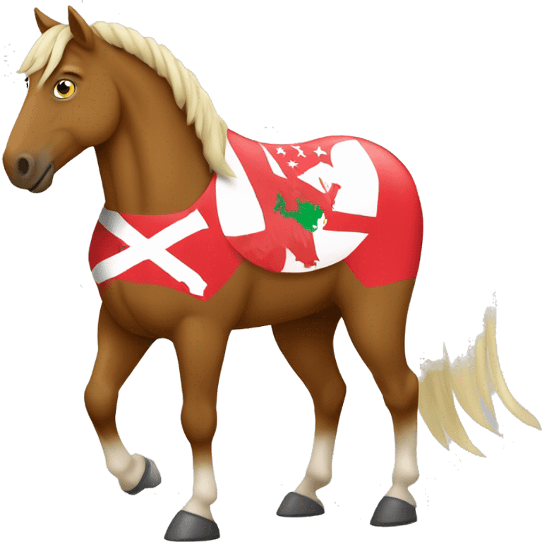 horse with tongan flag emoji