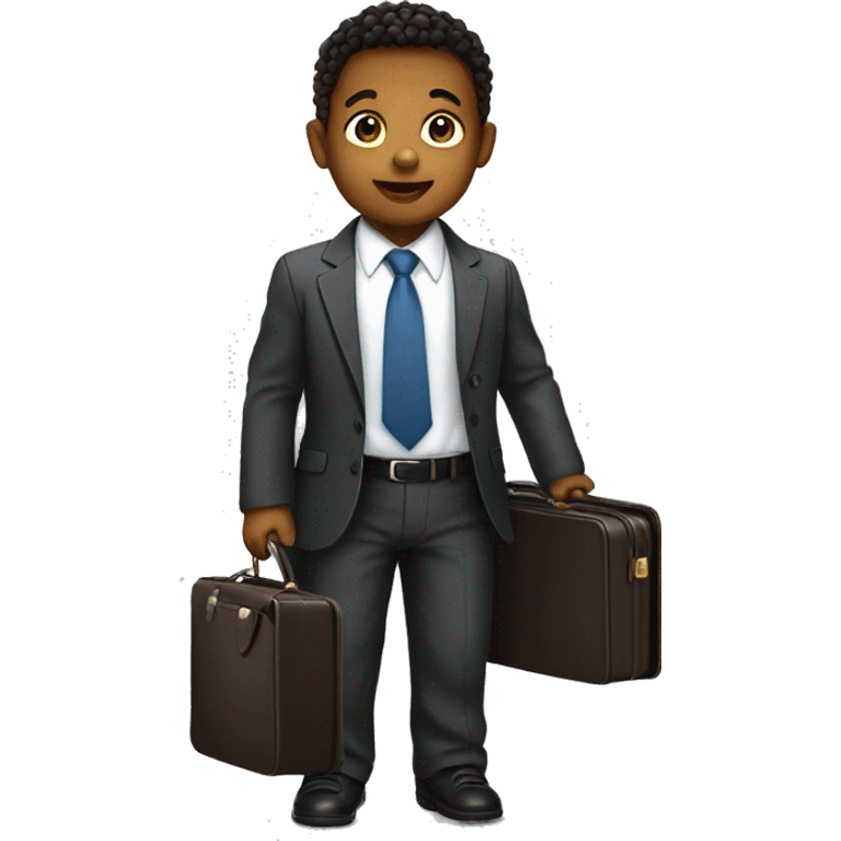 Baby wearing a business suit carrying a briefcase emoji