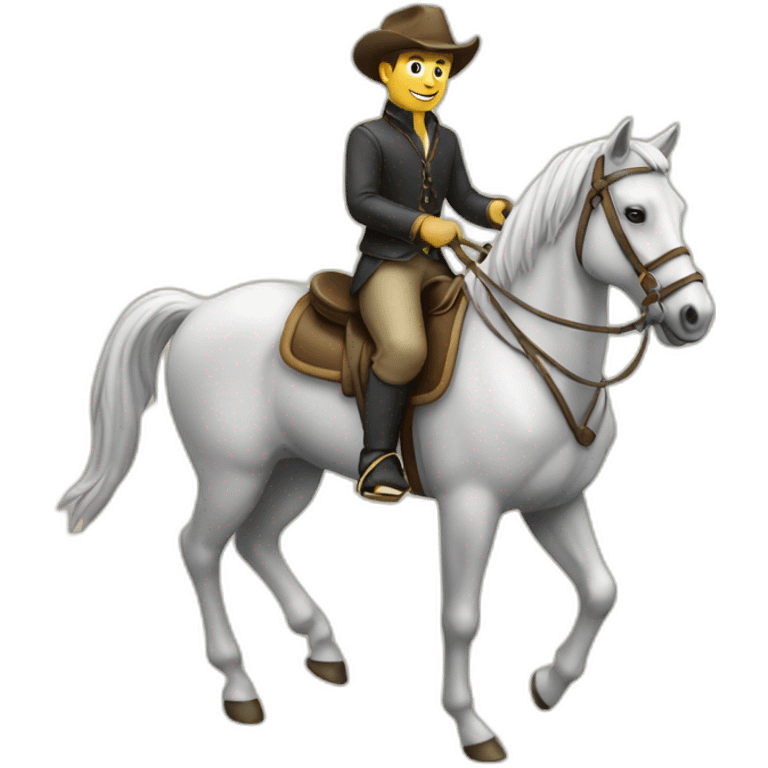 Homme sur cheval emoji