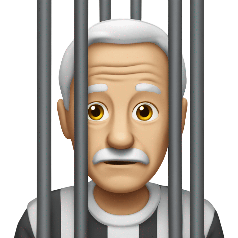 old man behind bars emoji