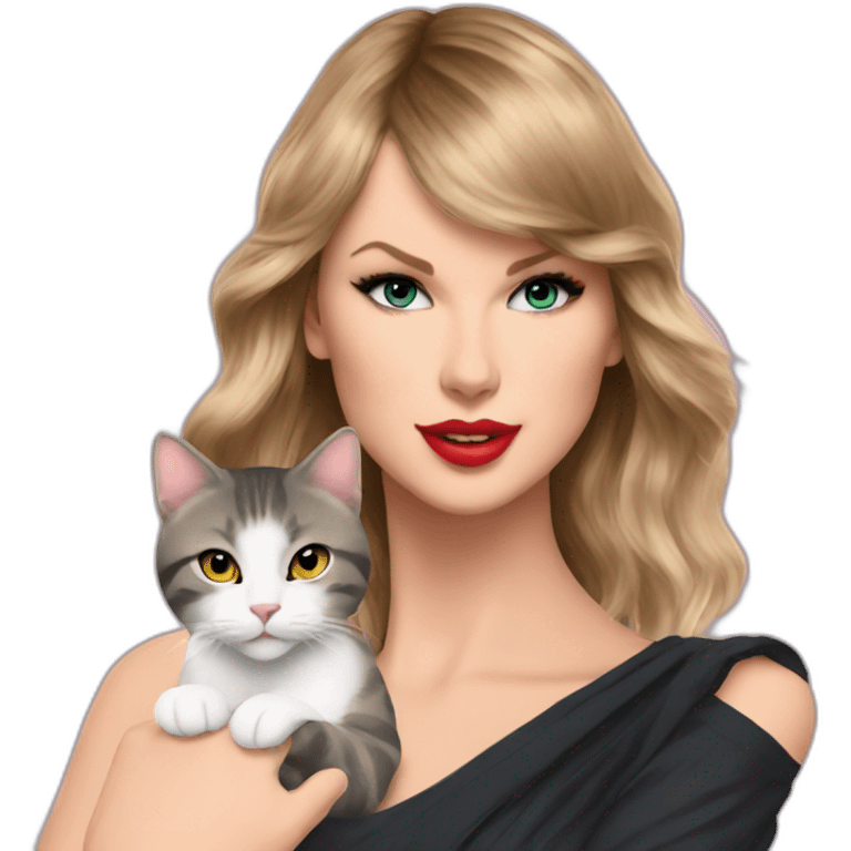 Taylor swift with cat emoji