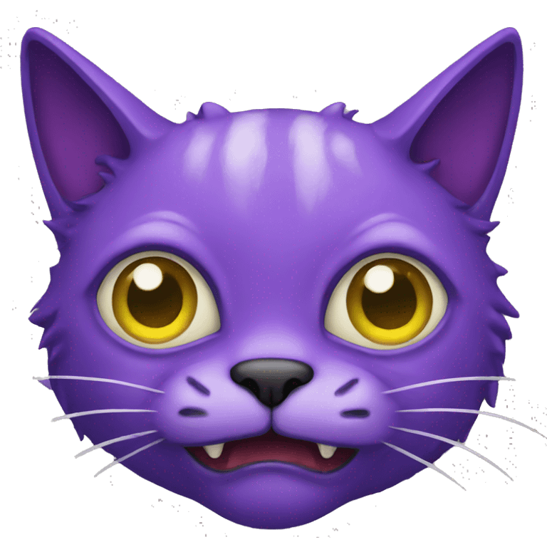 Purple cat monster emoji