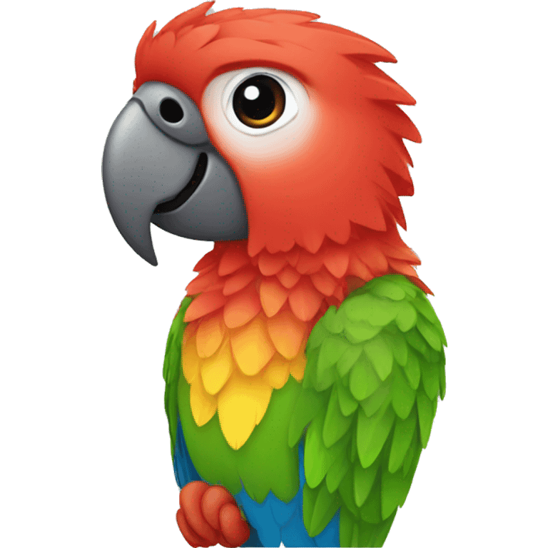 parrot isolated emoji