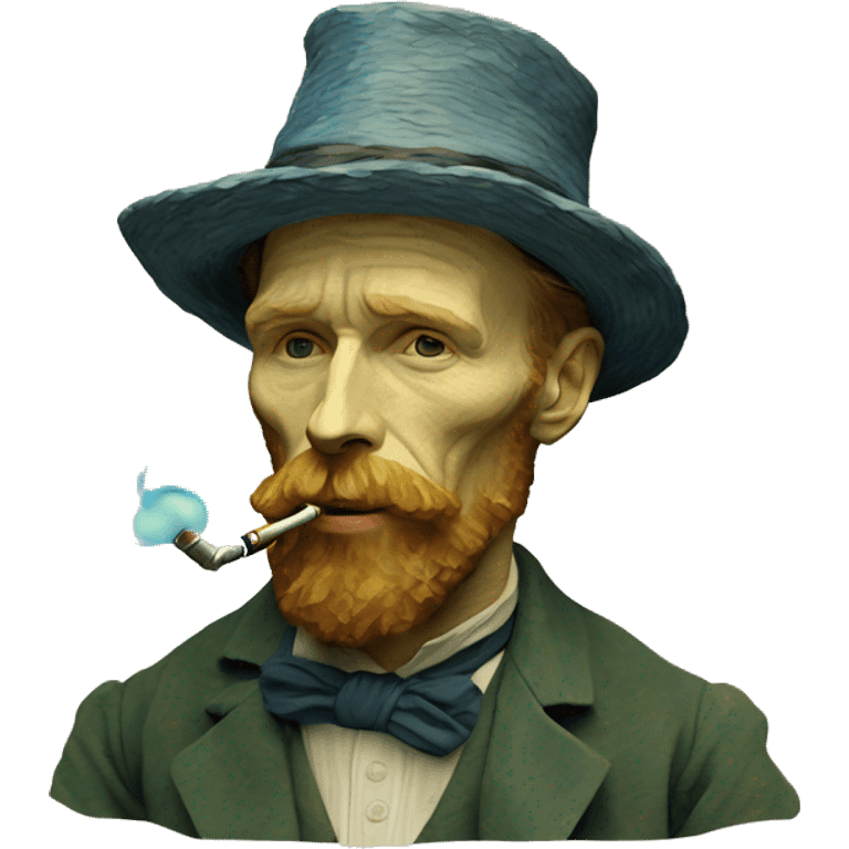 Vincent Van Gogh with a hookah emoji