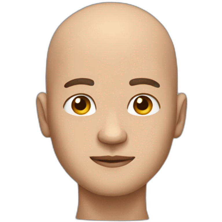 Man with concave chest and no hair emoji