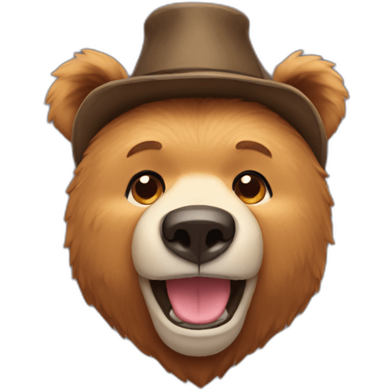 bear in a hat with earflaps emoji