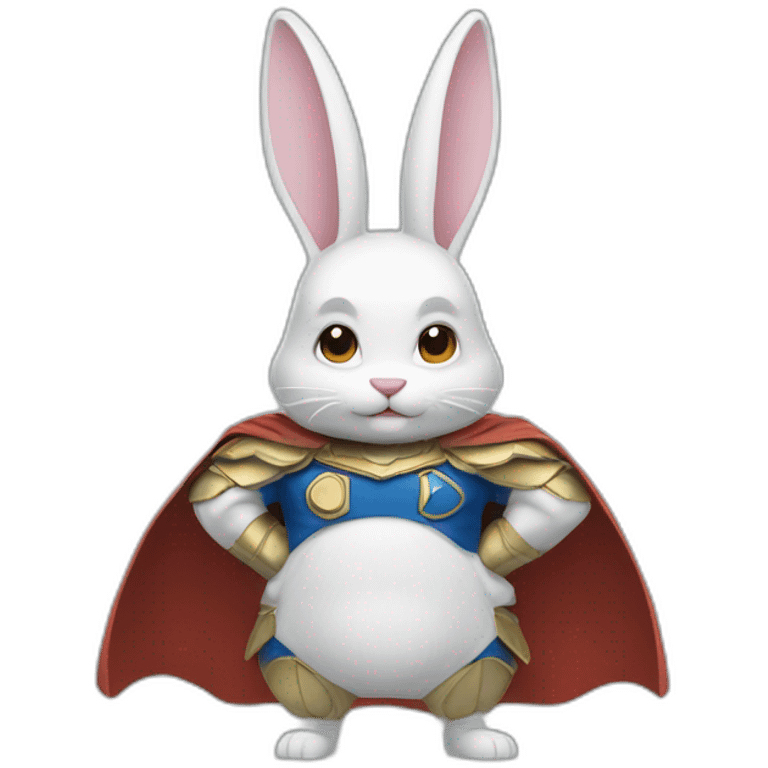 Lapin super héros emoji