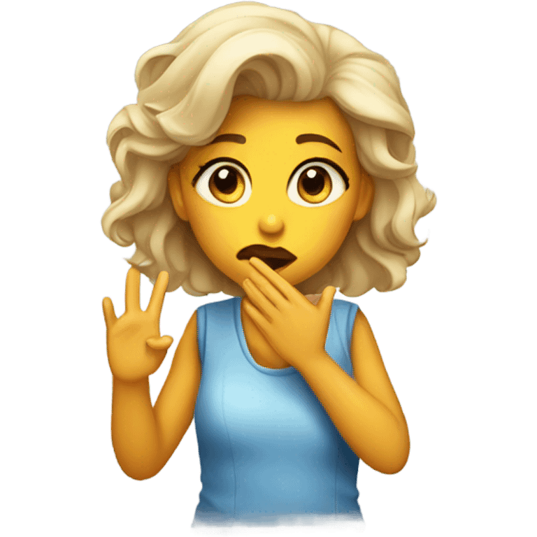 Girl blowing kiss emoji